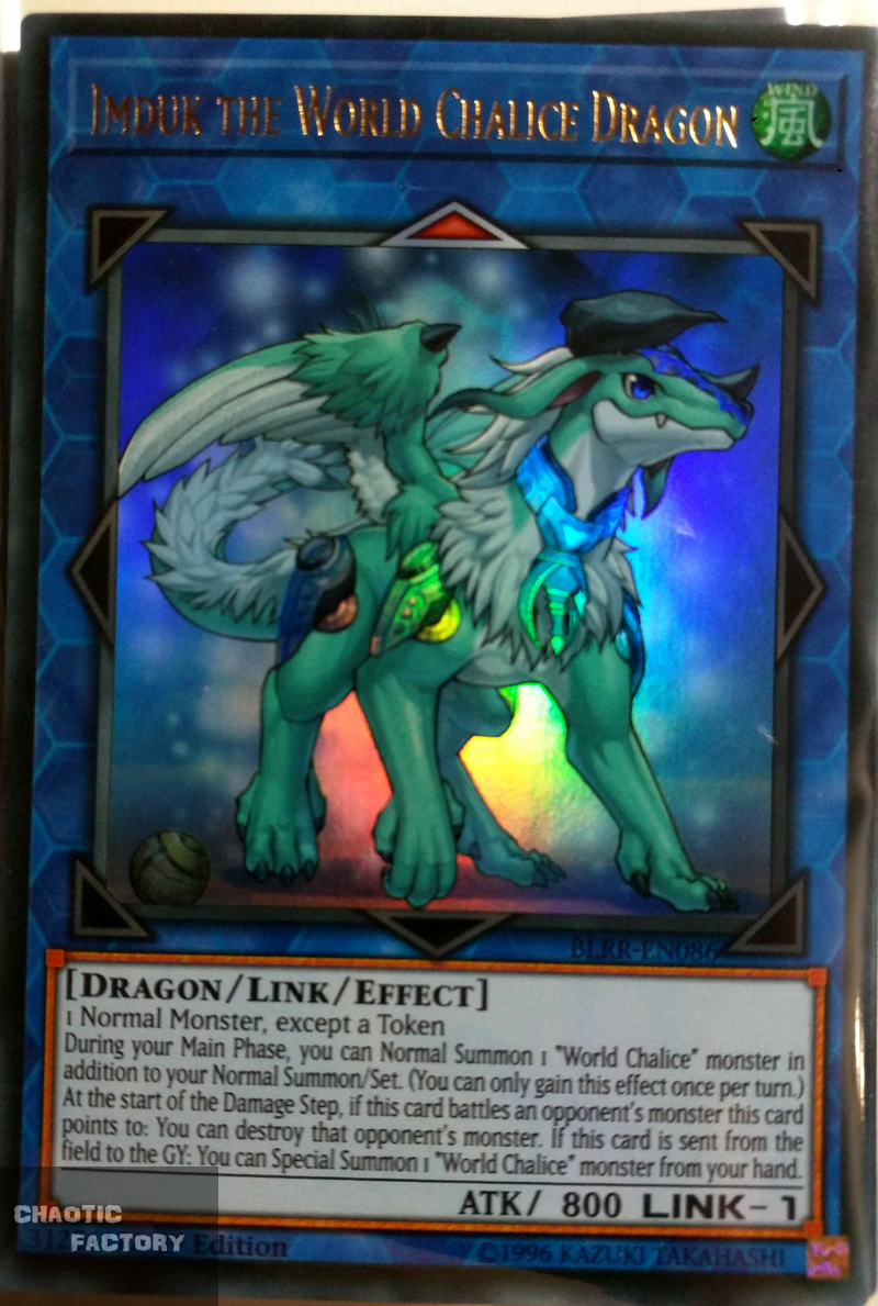 Ultra Rare BLRR-EN086 x3 Imduk the World Chalice Dragon 1st Edition Gem-Mi 