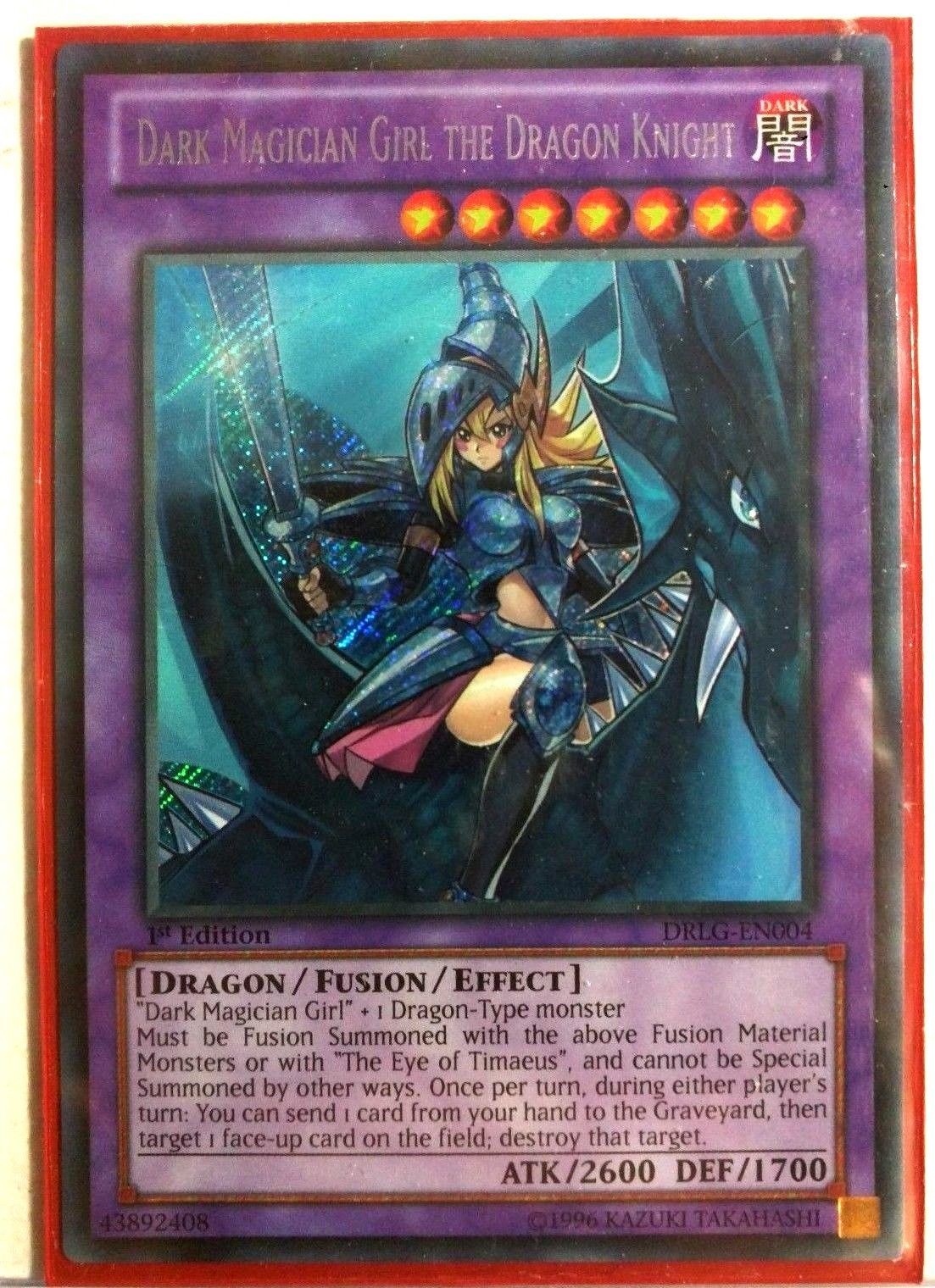 Yu-Gi-Oh! Dark Magician Girl The Dragon Knight – Secret Rare Alternate Art (Korean, Near Mint)