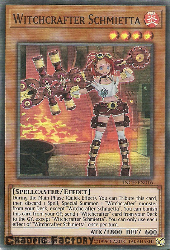 Yu-Gi-Oh Super Rare INCH-EN023-3 x Witchcrafter Draping 1st edition
