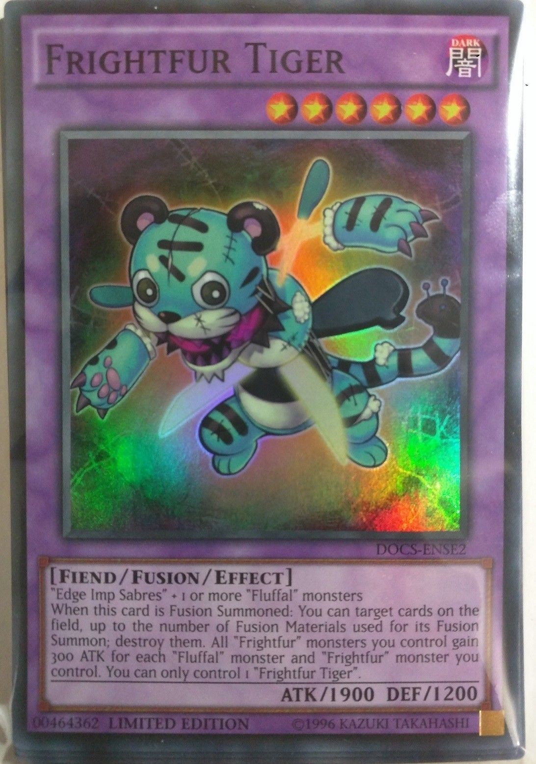DOCS-ENSE2 Frightfur Tiger YuGiOh Trading Card Super Rare NM Limited Ed