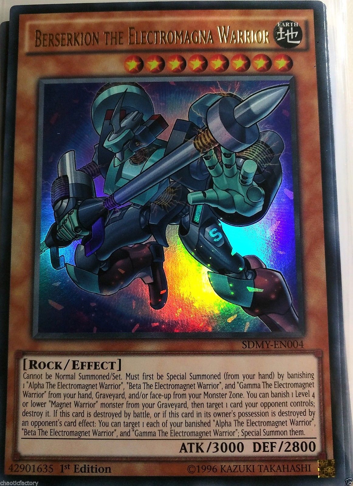 YU-GI-OH! Berserkion the Electromagna Warrior - SDMY-EN004 - Ultra Rare