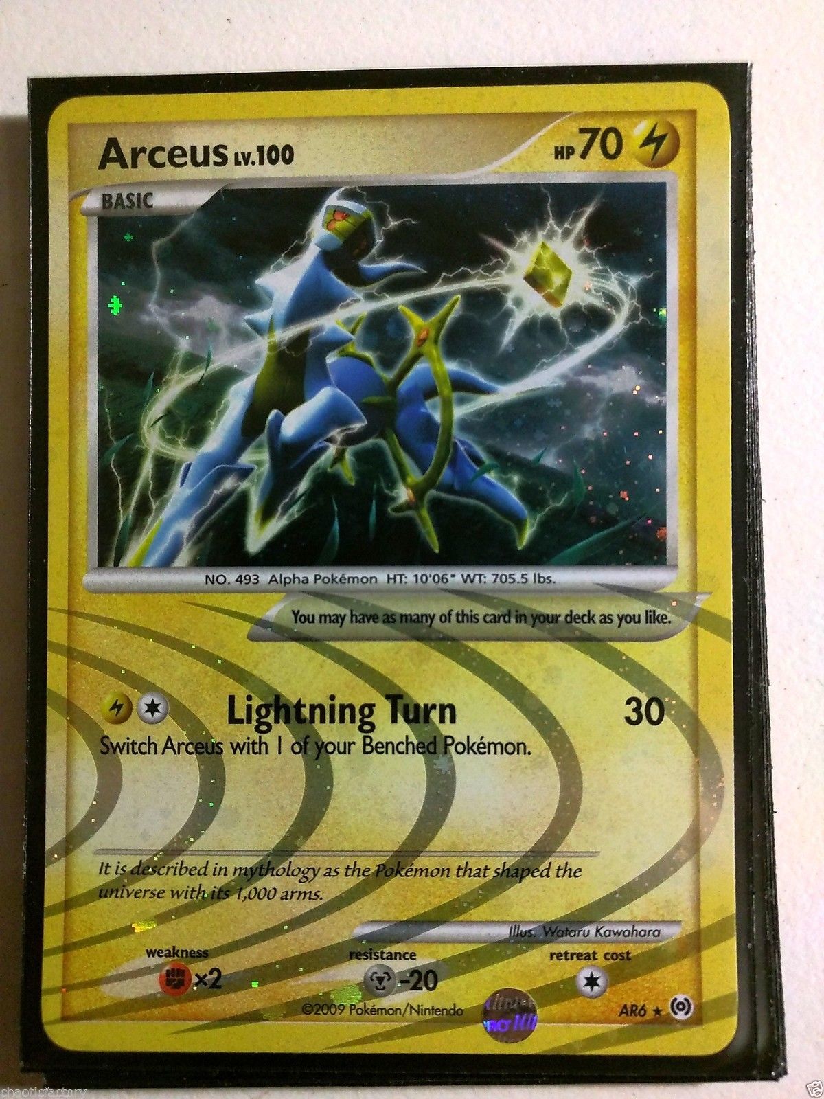 Shining Arceus HOLO RARE Pokemon Card – 57/73, Shiny Legendary, Lightly Played