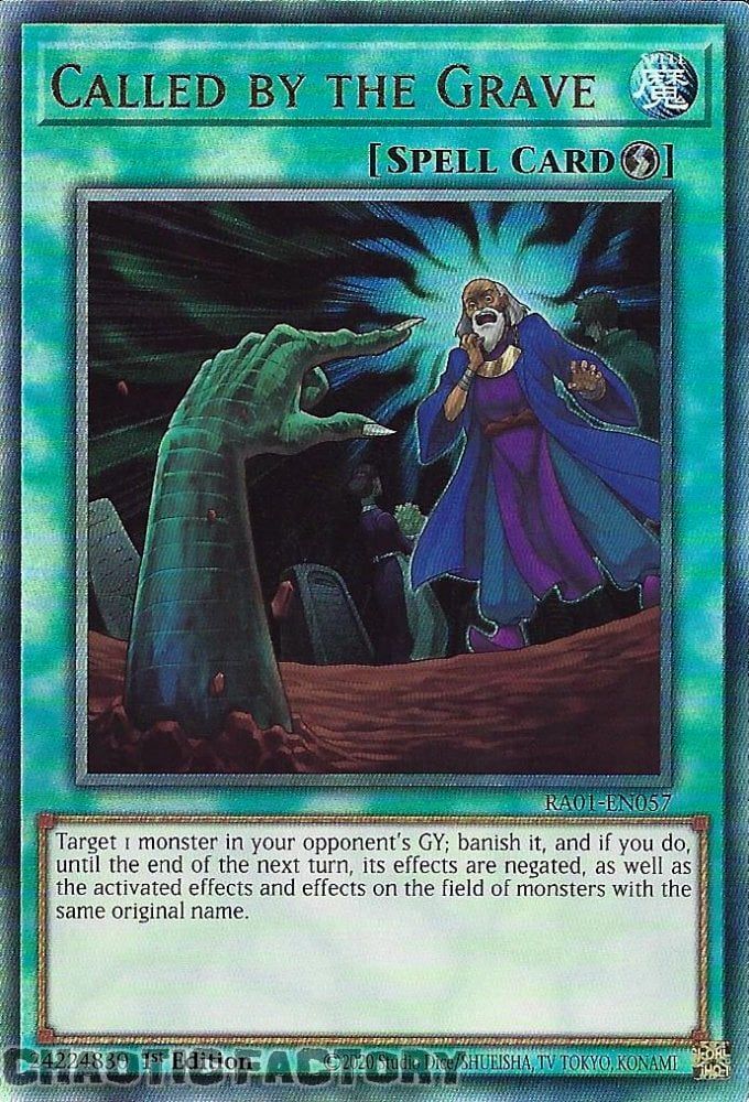 Carta Yu-Gi-Oh! Called By The Grave (UR) - RA01-EN057 - Ultra Rara 1a Edizione - 25th Anniversary Rarity Collection