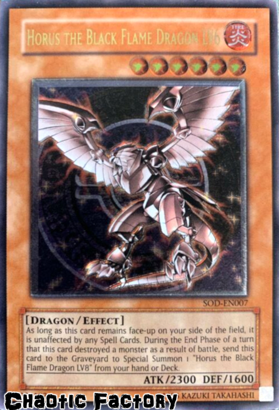 Yugioh Horus The Black Flame Dragon LV6 SOD-EN007 Ultimate Rare NM