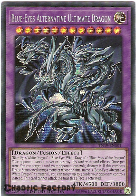Card yu gi oh ultimate dragon alternative blue eyed tn19-fr001