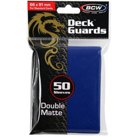 BCW Deck Guard - Matte - Blue 50pc Standard Size Sleeves for MTG/Pokemon