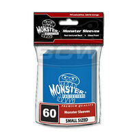 BCW Monster Deck Protectors Small Glossy Blue Logo (62mm x 91mm) (60 Sleeves Per Pack)