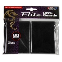 BCW Deck Protectors Standard Elite Gloss Black (80 Sleeves Per Pack)