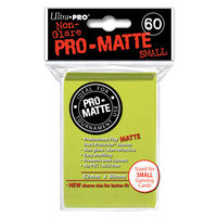 ULTRA PRO 60ct Pro-Matte Bright Yellow Small Deck Sleeves - for Yugioh Vanguard