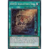 AGOV-EN054 WANTED: Seeker of Sinful Spoils Secret Rare 1st Edition NM