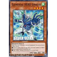 SILVER ULTRA RARE BLC1-EN022 Elemental HERO Stratos (alternate art) 1st Edition NM