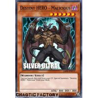SILVER ULTRA RARE BLC1-EN030 Destiny HERO - Malicious 1st Edition NM