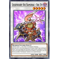 BLGG-EN007 Legendary Six Samurai - Shi En Chibi artwork Secret Rare 1st Edition NM