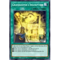 BLGG-EN121 Gravekeeper's Inscription Ultra Rare 1st Edition NM