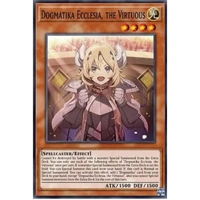 CH01-EN014 "Dogmatika Ecclesia, the Virtuous" Secret Rare 1st Edition NM