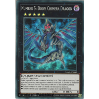 Yugioh DANE-EN092 Number 5: Doom Chimera Dragon Super Rare 1st Edition NM