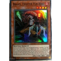Yugioh DASA-EN019 Bravo, Fighter Fur Hire Super Rare 1st Edition