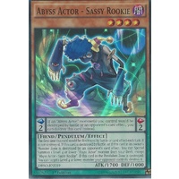 Yugioh DESO-EN019 Abyss Actor - Sassy Rookie Super Rare 1st Edition
