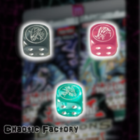 Yugioh Official Dice - Dragons of Legend The Complete Series - Art set Timaeus, Critias, Hermos