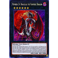 Yugioh DRL3-EN022 Number 24: Dragulas the Vampiric Dragon 1st Edition Secret rare