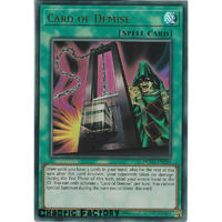 Yugioh DUPO-EN050 Card of Demise Ultra Rare 1st Edtion NM