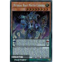 EXFO-EN027 Mythical Beast Master Cerberus Secret Rare 1st Edition