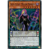 Yugioh LED3-EN045 Abyss Actor - Mellow Madonna Super Rare 1st Edition NM