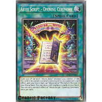 Yugioh LED3-EN053 Abyss Script - Opening Ceremony Common 1st Edition NM