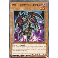Yugioh LED5-EN019 Evil HERO Infernal Prodigy Common 1st edition NM