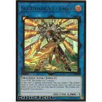MAGO-EN038 Sky Striker Ace - Kagari Alternate Art Premium Gold Rare 1st Edition NM