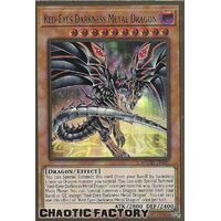 MGED-EN009 Red-Eyes Darkness Metal Dragon (alternate art) Premium Gold Rare 1st Edition NM