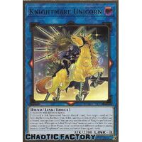 MGED-EN034 Knightmare Unicorn (alternate art) Premium Gold Rare 1st Edition NM