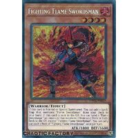 MP24-EN132 Fighting Flame Swordsman Prismatic Secret Rare 1st Edition NM