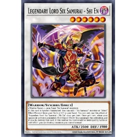 MP25-EN107 Legendary Lord Six Samurai – Shi En Prismatic Secret Rare 1st Edition NM