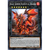 MP25-EN146 Blaze, Supreme Ruler of All Dragons Prismatic Secret Rare 1st Edition NM