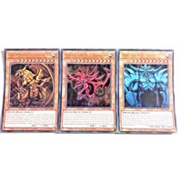 Yugioh Egyptian God Cards SET Slifer Ra Obelisk Ultra Rare LDK2 Limited Ed