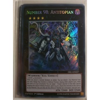 YU-GI-OH! DRL3-EN027 NUMBER 98: ANTITOPIAN - SECRET RARE 1st EDITION