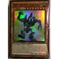 YUGIOH Toon Ancient Gear Golem Super Rare 1st Edition DRL2-EN022