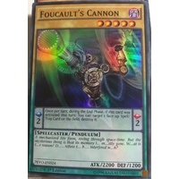 YUGIOH PEVO-EN024 Foucault's Cannon Super Rare 1st Edition MINT