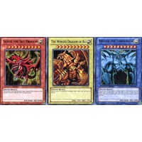 Egyptian God Cards Obelisk Slifer Ra Set Ultra Rare YGLD Limited Edition NM