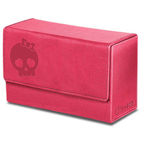 ULTRA PRO Pink Skull Dual Flip Leather Double Deck Box Brand New!!