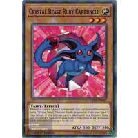Yugioh LED2-EN041 Crystal Beast Ruby Carbuncle Common 1st Edition x3