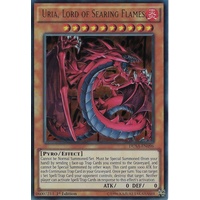YUGIOH Uria Lord of Searing Flames DUSA-EN096 Ultra Rare 1st Scared Beast GX