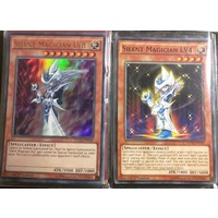 Yugioh Card Silent Magician LV8 LV4 Set Ultra Rare YGLD ENC04 & ENC05