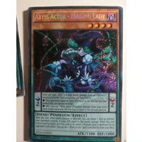 YU-GI-OH! Abyss Actor Leading Lady Secret rare 1st edition DESO-EN021 NM
