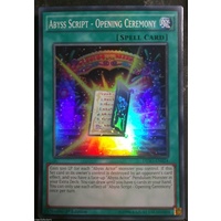 YU-GI-OH! Abyss Script Opening Ceremony Super rare DESO-EN024 1st edition