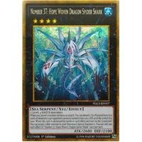 Number 37: Hope Woven Dragon Spider Shark PGL3-EN007  Gold Secret Rare 1st Edition NM
