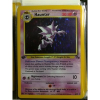 POKEMON TCG Haunter - 6/62 - Holo 1st Edition Original Fossil Series LP