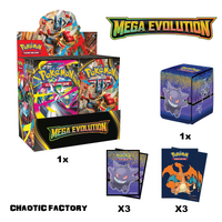 Pokemon TCG Mega Evolution Enhanced Booster box X Accessory Bundle