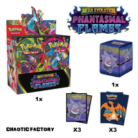 PREORDER Pokemon TCG ME02 Phantasmal Flame Booster box X Accessory Bundle